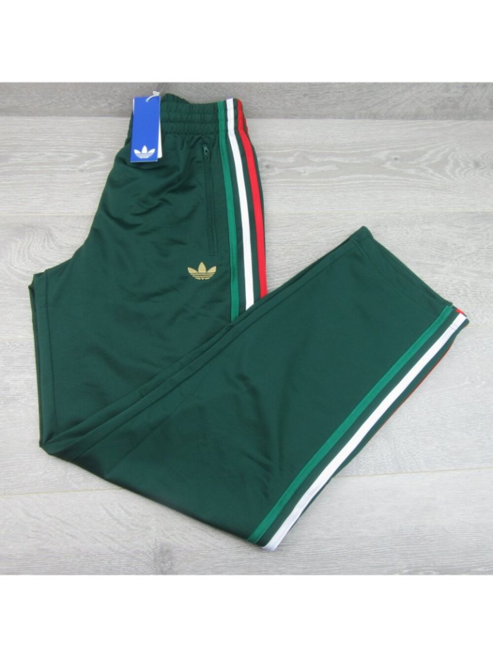 Adidas Originals Firebird Track Pants Womens Size Medium Green Red NEW KD6558 - Picture 2 of 13